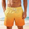 Men's Funny Gradient Beach Shorts Casual Summer Swim Trunks for Vacation