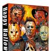 Halloweenský adventní kalendář 2025 24denní odpočítávací kalendář s 24 ks sběratelských hororových přívěsků/náušnic Dárky s překvapením pro halloweenskou výzdobu