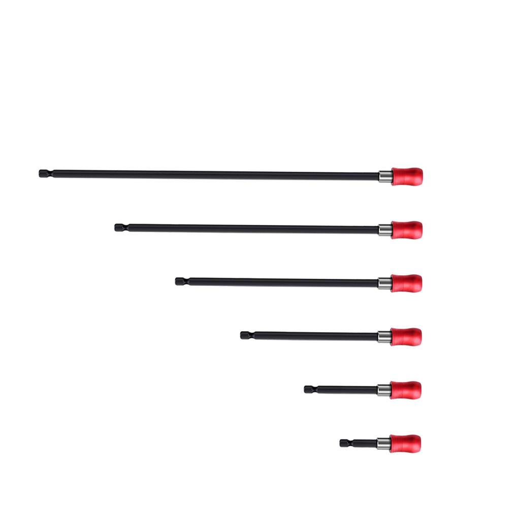 6PCS Bit Extension Bars Hex Socket 6.35mm Extension Bit Holder for Power Drill Electric Wrench Screwdriver