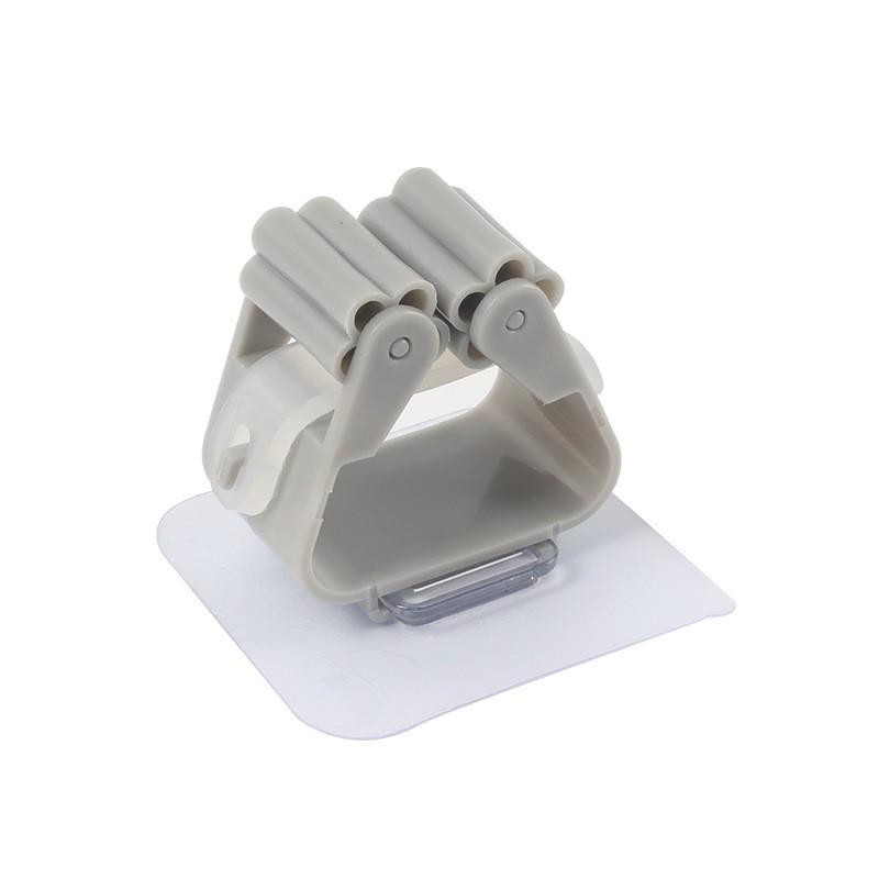 Mop Clip Wall-Mounted Hook: Punch-Free Storage Rack for Bathroom & Toilet