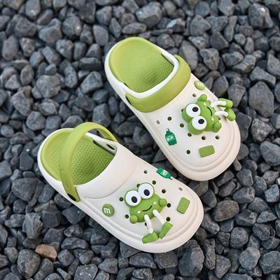 Nya Inomhus Hem Tecknad Anti-halk Crocs för Damskor med en Känsla av att Stega på Avföring