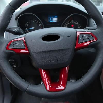 Für Ford Focus 3 MK3 2015 2016 2017 2018 Lenkradverkleidung Dekor Aufkleber Abdeckung Zierleiste Schutz Innenraumzubehör