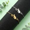 Cat Charms Women's Bracelet Cute Cat with Yarn Ball Pendant Adjustable Chain Bracelet Jewelry