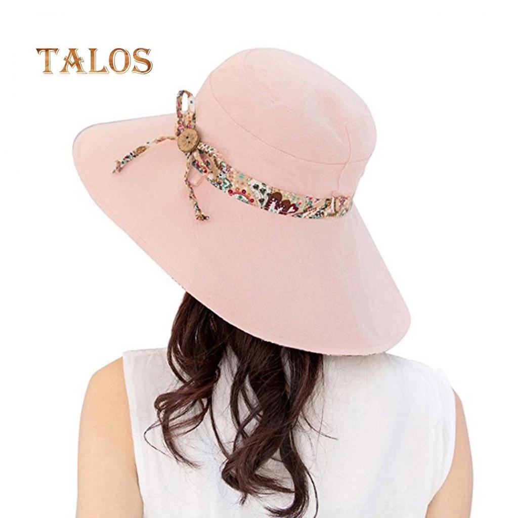 Women Summer Beach Travel Bowknot Wide Brim Sun Hat Reversible Foldable Girls Hats