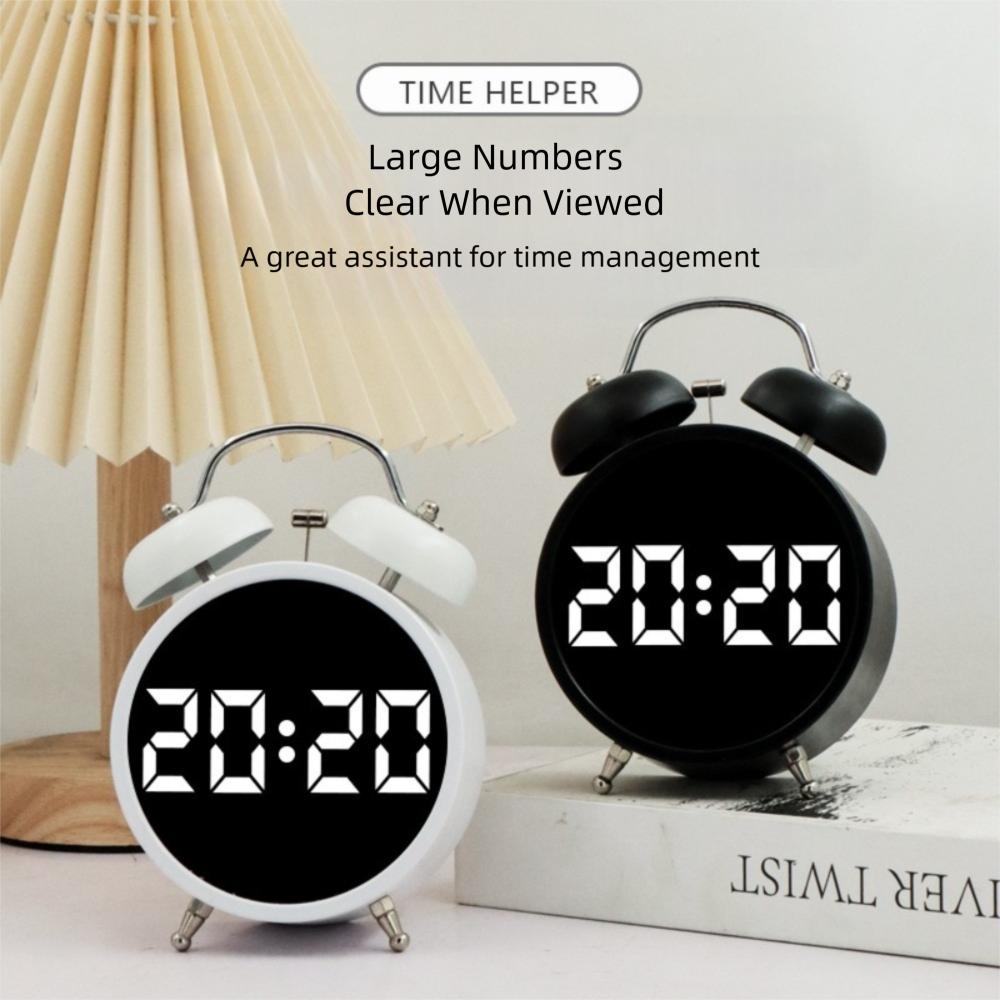 with LED Screen Alarm Clock Extra Large Sound Children Clock Creative Number Clock