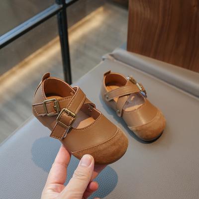 Girl Baby Shoes Spring and Autumn 1-13 Year Old Girl Princess Shoes Baby Boys Walking Shoes Children's Leather Shoes Soft Sole