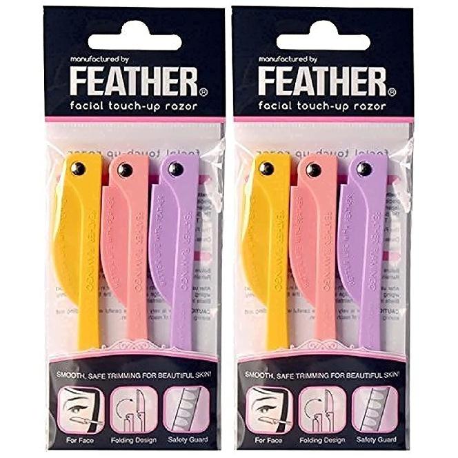 

Бритва для модификации лица Feather Flamingo(3 бритвы х 2 сумки)