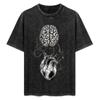 Heart And Brain Tshirt Casual Soft Cotton Short Sleeve Tee