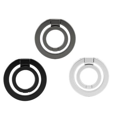 360 Rotating Magnetic Phone Mount with Double Hoop Grip Foldable Design and Metal Construction Universal