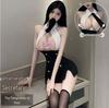 Manbasha Passionate Secretary Bodycon Lingerie Set with Robe and Skirt