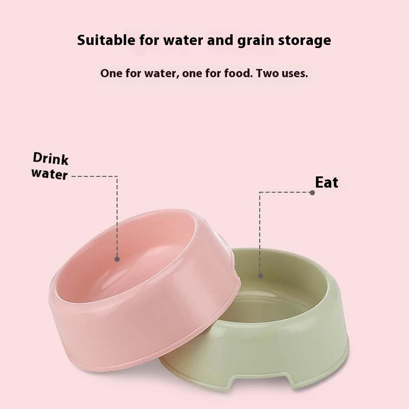 Pet Supplies Wholesale Candy Color Plastic Dog Bowl, Cat Basin Edible Utensils Cat Bowl, Pet Bowl Single Bowl Small