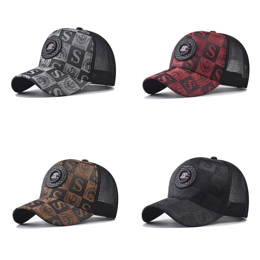 S Print Letter Cotton Baseball Hat Curved Visor Windresistant Design For Adults