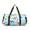 Flugzeugmuster Große Kapazität Gepäcktasche für Jungen/Mädchen Bestes Geschenk 2D Cartoon Reise-Duffels Outdoor Fitness Tasche für Kinder