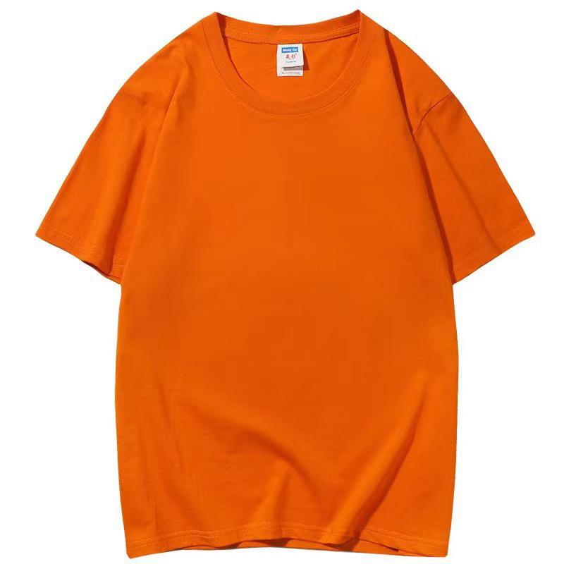 Футболка свободного кроя из чесаного хлопка с круглым вырезом и возможностью нанесения логотипа однотонная с коротким рукавом идеально подходит для работы или повседневной носки XXXL 1160₽