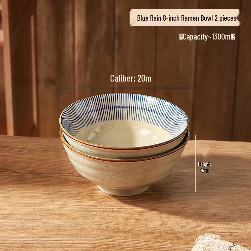 Ceramics Japanese Style Large Soup Bowl