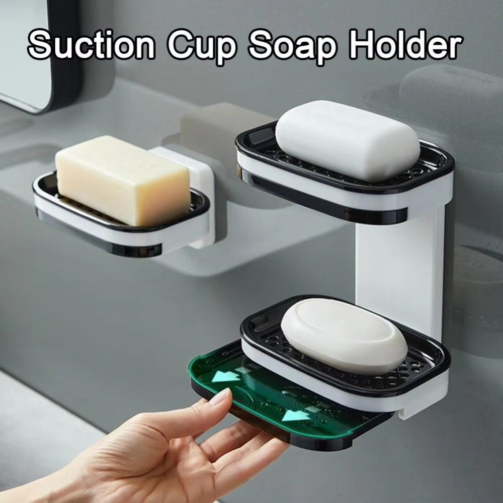 Waterproof Soap Storage Rack Self Adhesive Bathroom Soap Tray Wall-mounted Soap Dish  Restaurant
