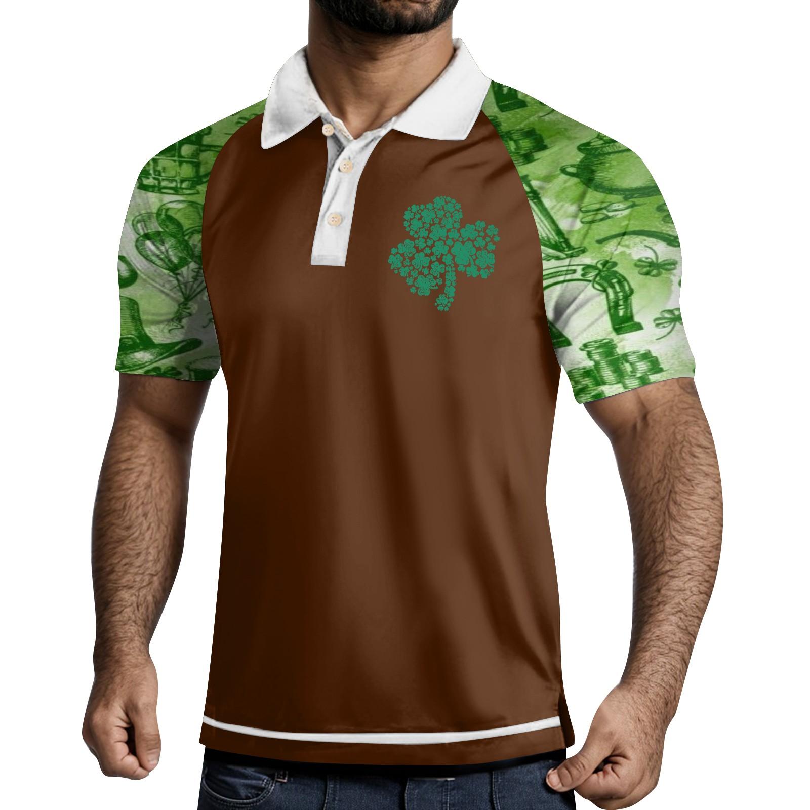 

Мужская летняя дышащая рубашка с короткими рукавами и культурой отдыха S коричневый