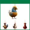 Delightful Acrylic Christmas Tree Chicken Ornament For Car Interior And Home Decor