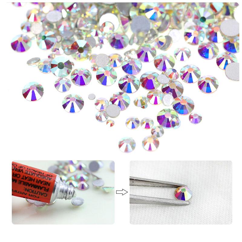 Nail Art Rhinestone Crystal Glass Accessories Diy Flat-Bottomed Drill, Mobile Phone Case Colorful Guomao A Diamond Accessories Accessories Accessories