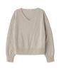 Beauty Sweater Blend Gentle [Natural Basic] <Fox Series> V-Neck Women's Off-White