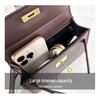 Large Capacity Lychee Pattern Kelly Bag - Versatile Fashion Handbag with Lock Buckle