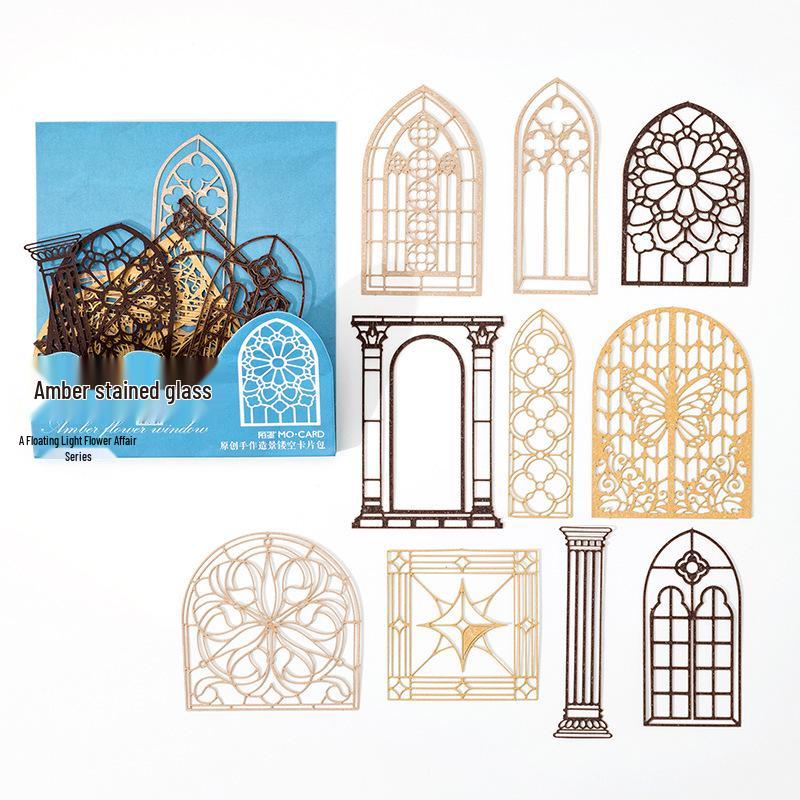 Mò Mò Floating Light Flower Series Retro Scenery DIY Paper Pack - 6 Artistic Styles