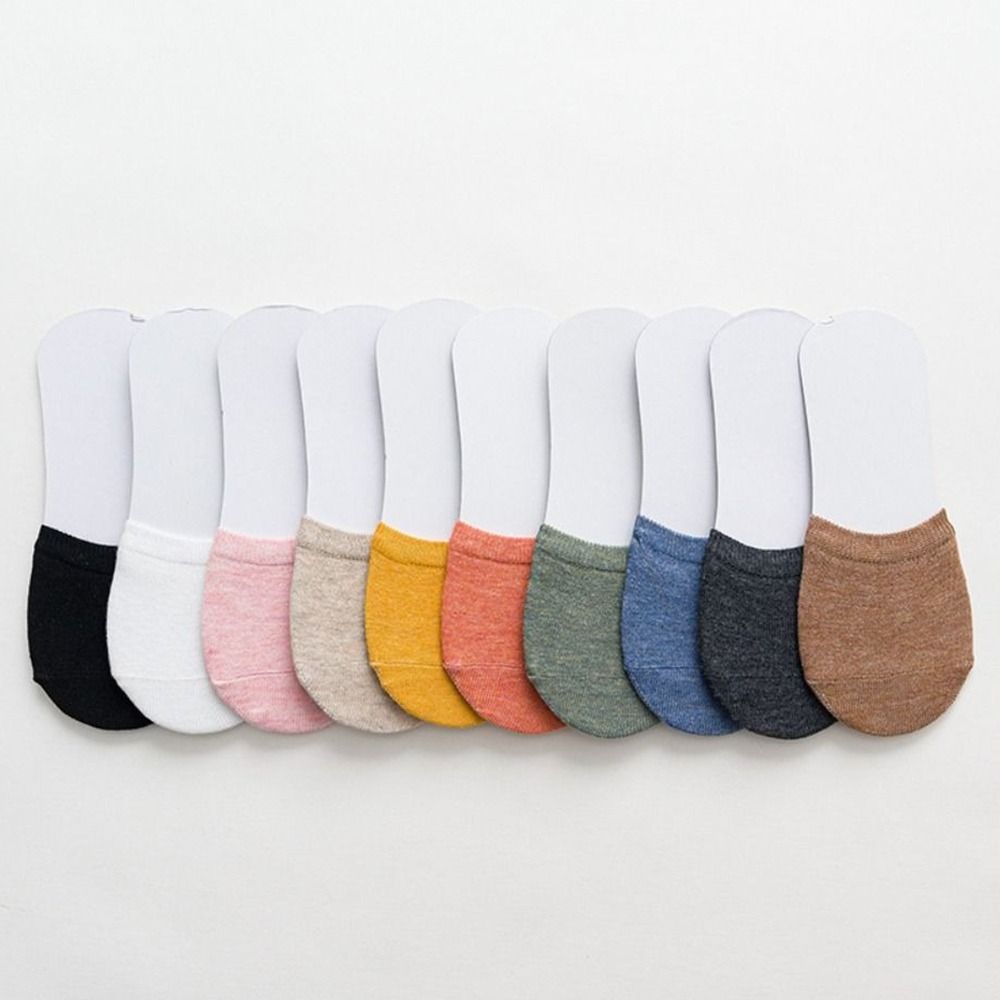 5 Pairs Non-slip Forefoot Socks Candy Colors Half Socks NEW Half Foot Toe Cover Female