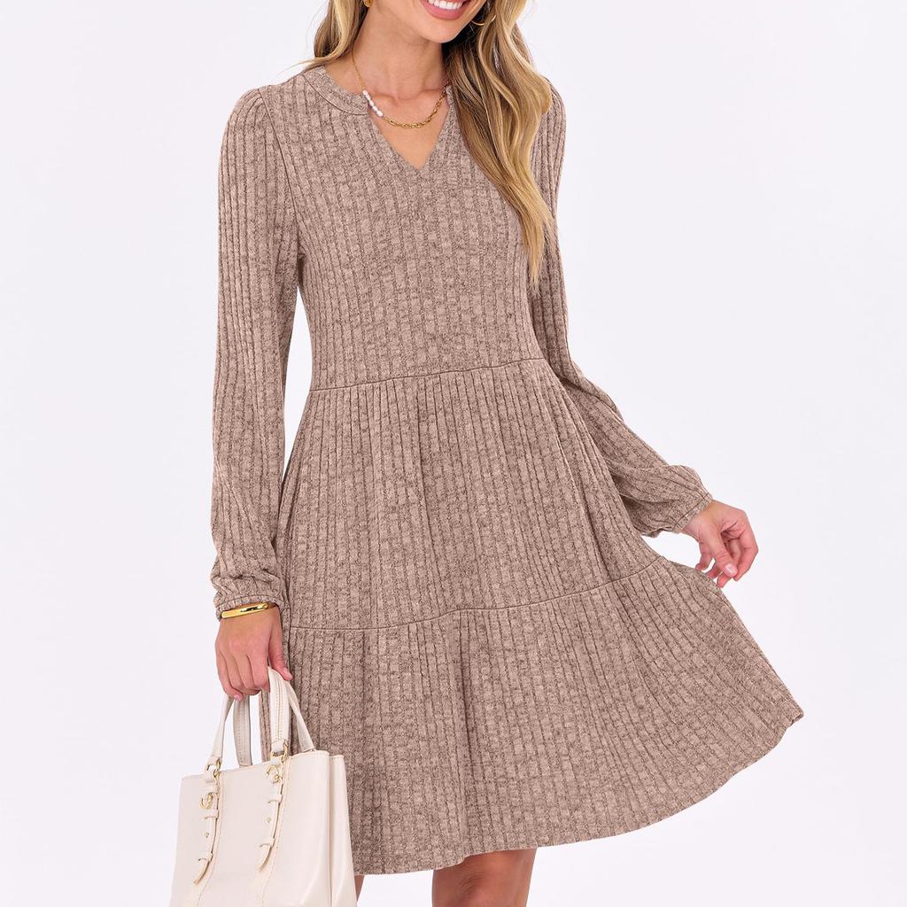 Women's Fashion Casual Long Sleeve Dresses
