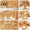 Freistehende A-Z Holz Holzbuchstaben Alphabet Hängende Hochzeit Heim Party Deko
