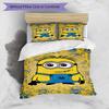 3pcs Duvet Cover Set (1*Duvet Cover + 2*Pillowcase, Without Core), Minions Print Bedding Set, Bedroom Decor, All‑Season, Birthday Gift