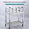 Thickened Stainless Steel Commercial Cutting Board & Knife Rack