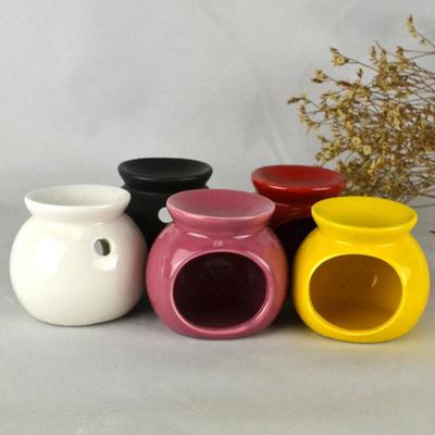 Porcelánový aromalampa Pec na esenciální oleje Mini svícen Jednobarevné keramické řemeslo Difuzér aromaterapie Domácí dekorace