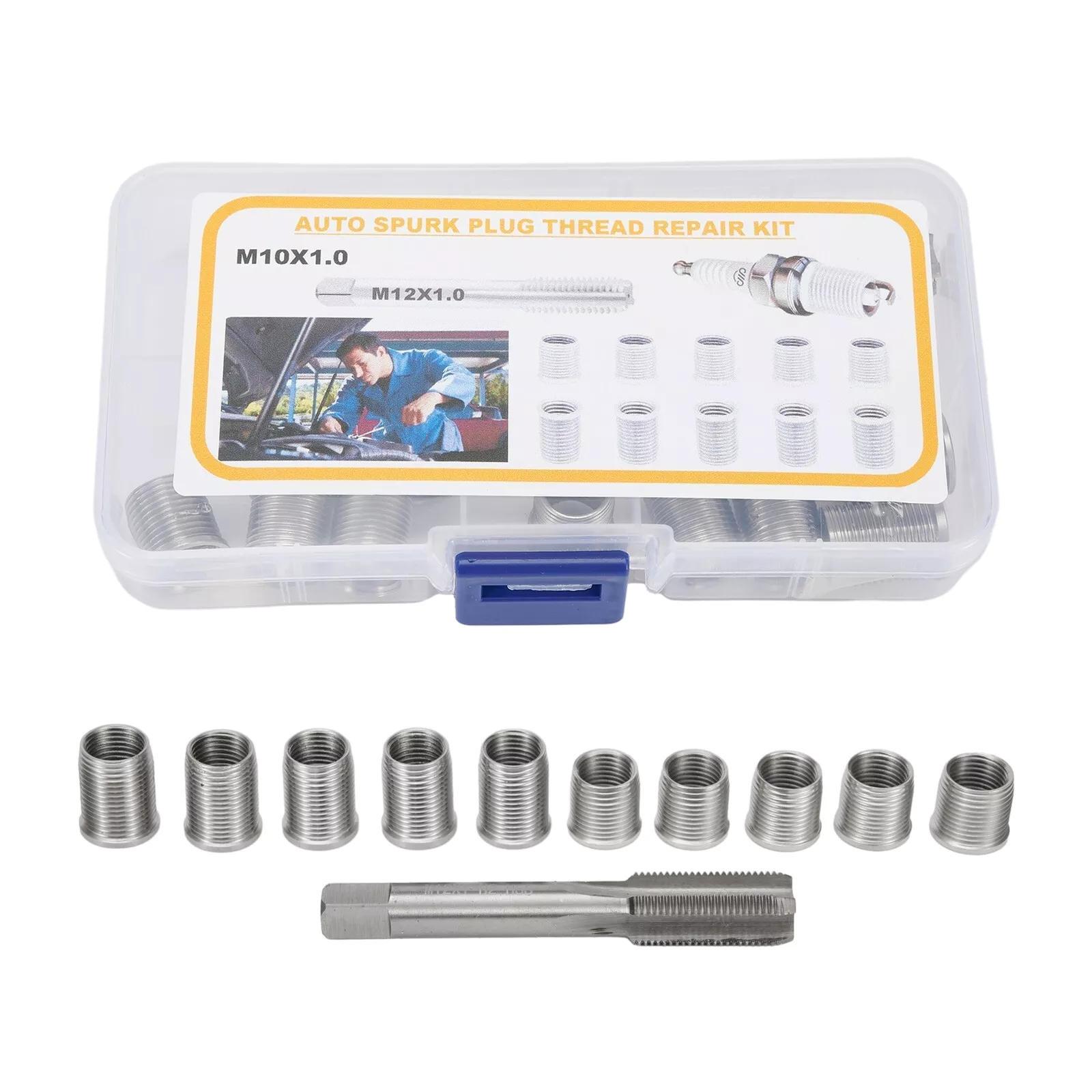 

1Set Durable Universal Stainless Steel Spark Plug Thread Repair Tool Accessory M10x1.0 Inner Thread Inserts M12x1.0 Thread Tap United States