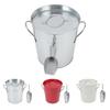 Ice Bucket Round with Ice Shovel Galvanized Sheet Plastic Beer Chiller Bin For Bar Home Restaurants Parties