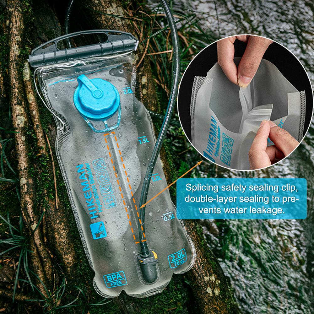 TPU Soft Flask Collapsible Sports Water Bottle Outdoor Foldable Water Bladder 2L Running Riding