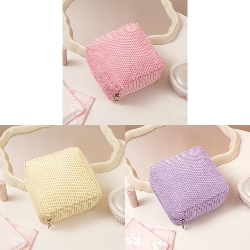 Toiletry Bag Sanitary Pad Pouch Small Makeup Bag Cosmetic Storage Pouch Women Pad Pouch Cute Cable Case SNBD003