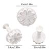 3 PCS DIY Fondant Stamps Multi-Shape Baking Accessories for Fondant Cake Cookie