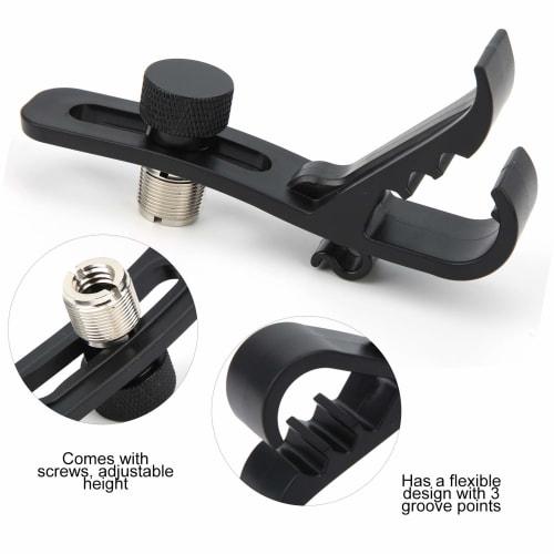 Shockproof Drum Clamps, 4-Piece Drum Mic Clips, Durable and Sturdy for Clubs and Homes