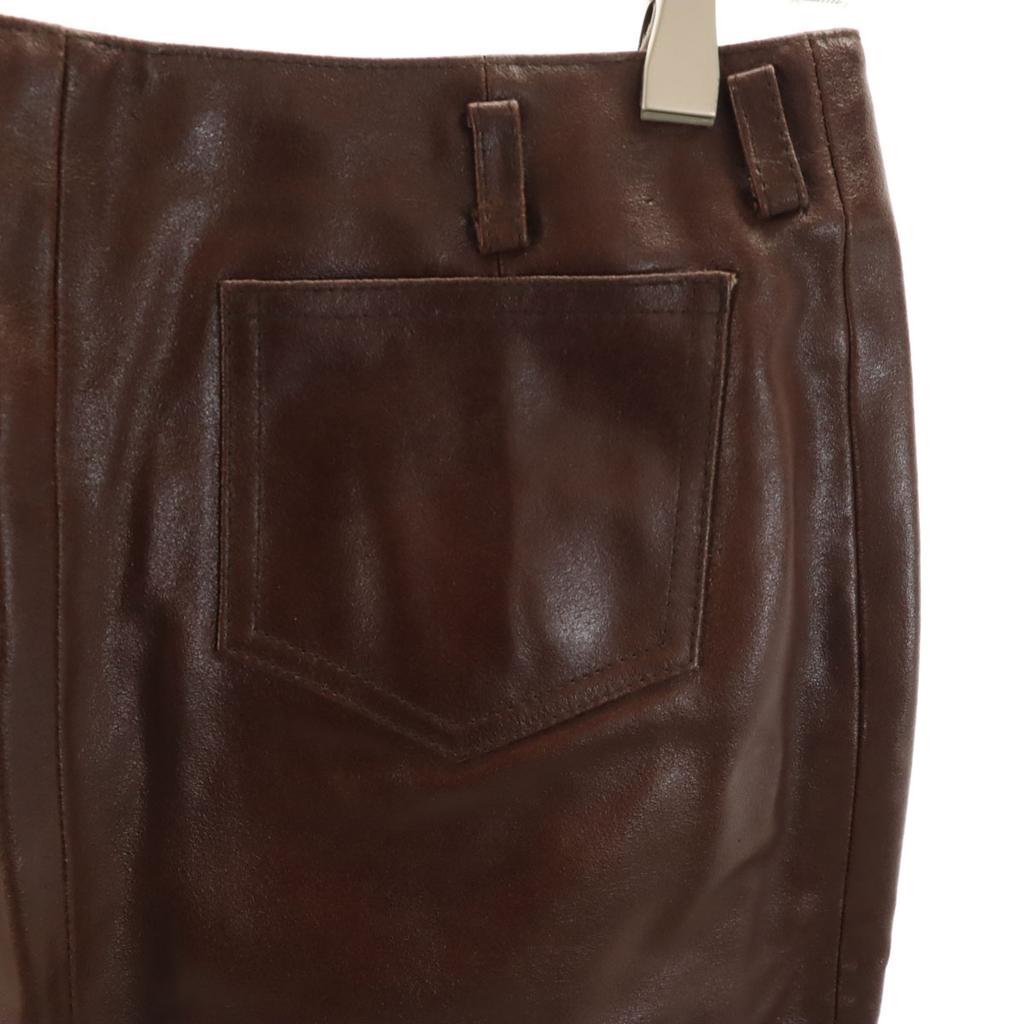 FUBU Midi length leather skirt 5 Brown Women Used