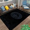 Area Rug Fenerbahce SK 1907 Crest Black Ornate Turkish Soccer Carpet Office Decor Gift for Men