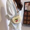 Yogodlns Vintage Woven Straw Handbag New Vacation Style Round Summer Beach Bag Fashion Crossbody Bag Ladies Messenger Bags