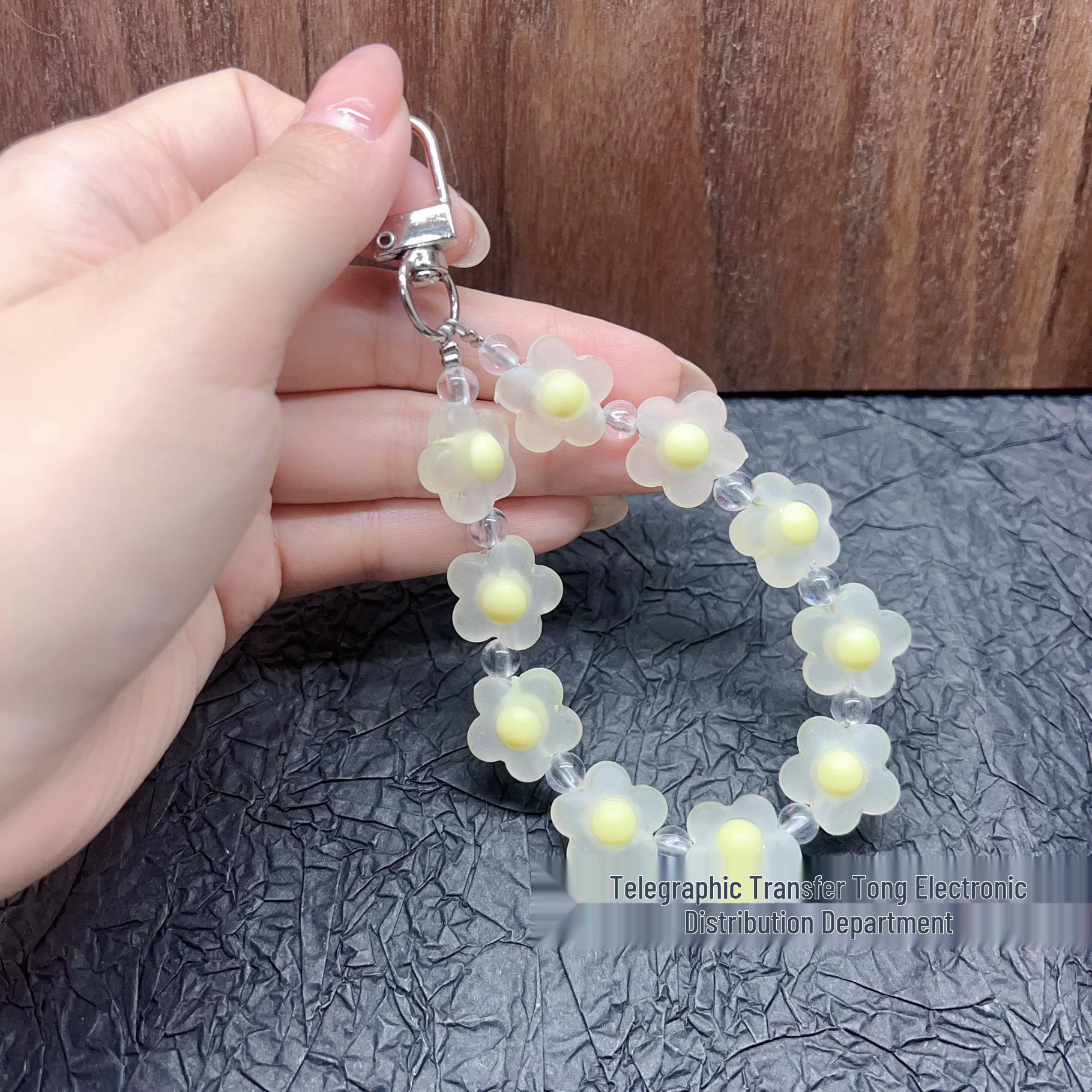 

Multicolor Jelly Flower Bracelet & Short Lanyard for Phone Case/Keychain