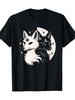Stars Moon Foxes Celestial Moon Spirit TShirt 100 Cotton ONeck Short Sleeve Summer Casual Mens Tshirt Streetwear