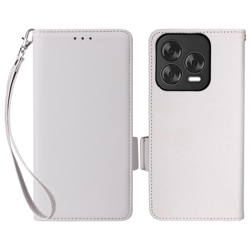 For ZTE Blade V70 Design/Blade V70 Vita Case with Wrist Strap Litchi Texture PU Leather Wallet Phone Cover