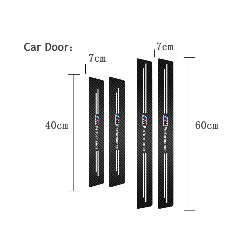 4/5PCS Auto Door Pedal Carbon Fiber threshold Strip Scratch Resistant Sticker For BMW X1 X2 X3 X5 X4 X6 X7 iX3 F20 F10 F07 E70 E