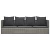 VidaXL Outdoor Lounge Bed with Cushions Grey Woven Resin 319564