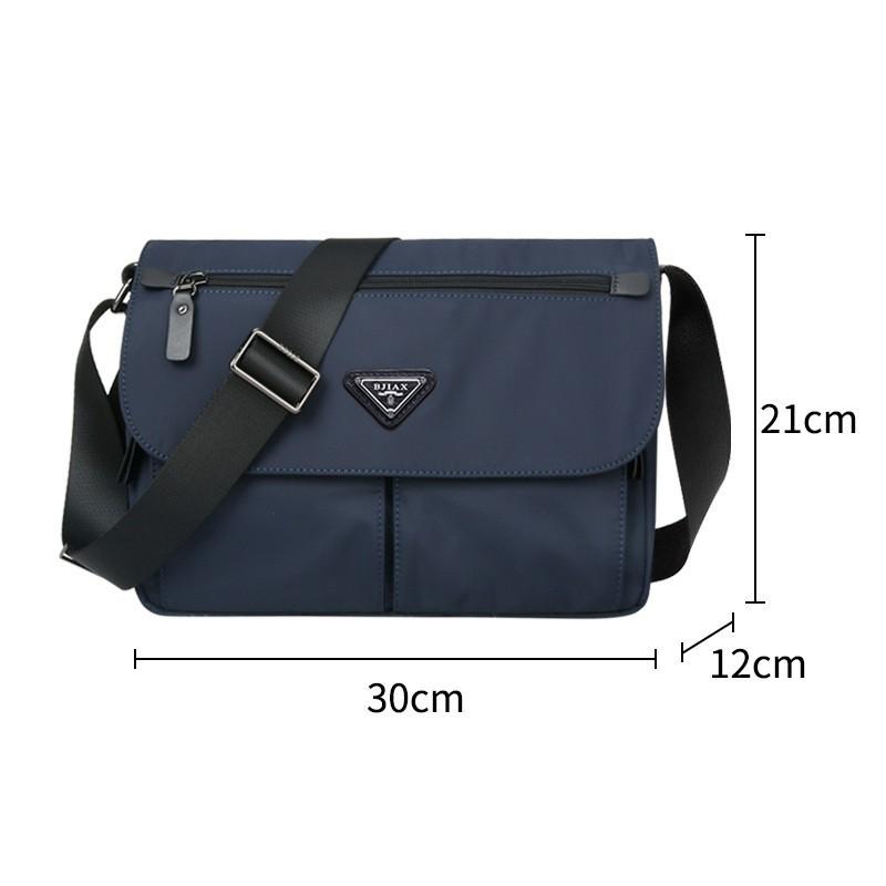 Men s Backpack Shoulder Bag Nylon Waterproof Fabric Trendy Casual Crossbody 30x12x21 синий