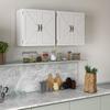 Country-Style Wooden Bathroom Wall Cabinet with Adjustable Shelf. 60x30x60cm. White
