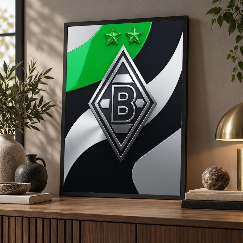 Borussia Mönchengladbach Diamond Painting Kit 5D Full Drill DIY Diamond Mosaic Wall Art Home Decor