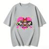 2026 Sommer Niedliche Powerpuff Girls Familien-Matching T-Shirts Cartoon-Druck Baumwoll-T-Shirts Lässige Kurzarm-Oberteile für Kinder und Erwachsene